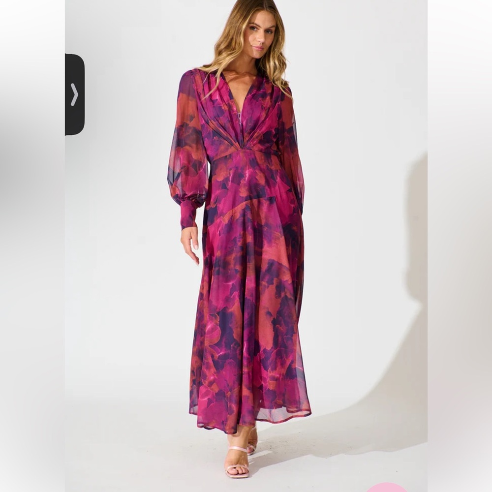 Elegant Pink and Purple Women's Dress - Picture 4 of 4